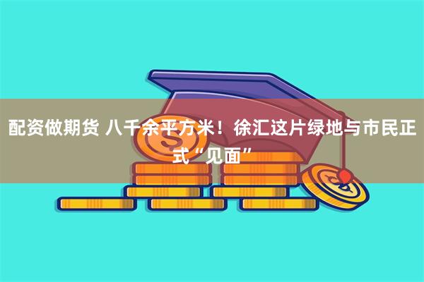 配资做期货 八千余平方米！徐汇这片绿地与市民正式“见面”